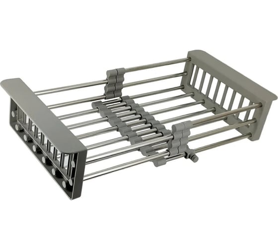 Комплект кухонная мойка из нержавеющей стали WISENT 7851-R 78x51см с раздвижным коландером WS37851-R/WGER013/W302644