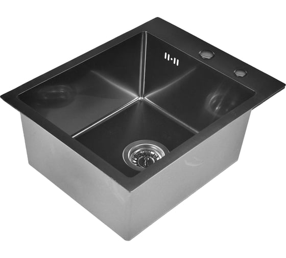 Кухонная мойка из нержавеющей стали WISENT 4050B с PVD покрытием, 40x50 см WWS34050B/WGER010