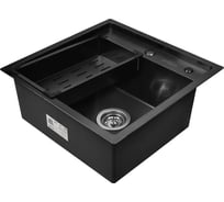 Кухонная мойка из нержавеющей стали WISENT 5050B с PVD покрытием, 50x50 см WS35050B/W30400B/W405B/WGER010