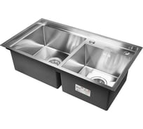 Кухонная мойка из нержавеющей стали WISENT 7843-S 78x43 см, с раздвижным коландером WS37843-S/W302644/W405A/WGER011
