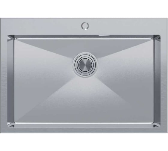 Мойка настольного монтажа MIXLINE 65х45 3,0 вып 3 1/2 ПРО с ФАСКОЙ 22см с сифоном сатин декор ШОК 559603