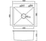 Кухонная мойка Frap оружейная сталь 560x560x415 мм FS5050-9 4