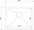 Мойка кухонная MIXLINE ПРО 530x430 мм, толщина 3 мм, выпуск 3 1/2 дюйма, глубина 220 мм, подстольный монтаж, черный графит, декор ШОК, с сифоном 559613 8
