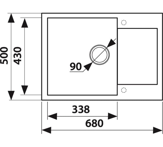 Мраморная мойка KAISER Grey KMM-5068 G