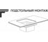 Мойка для подстольного монтажа MIXLINE PRO 45x42х20 см, толщина 3 мм, выпуск 3 1/2, с сифоном, золото 548566 9