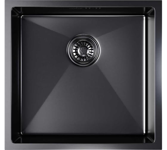 Мойка для подстольного монтажа MIXLINE PRO 45x42х20 см, толщина 3 мм, выпуск 3 1/2, с сифоном, черный графит 548565