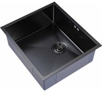 Мойка для подстольного монтажа MIXLINE PRO 50x44х20 см, толщина 3 мм, выпуск 3 1/2, с сифоном, черный графит 548569