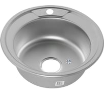 Мойка MELANA 490 0,6/160 ДЕКОР врезная круглая с сифоном 151/2 D 12
