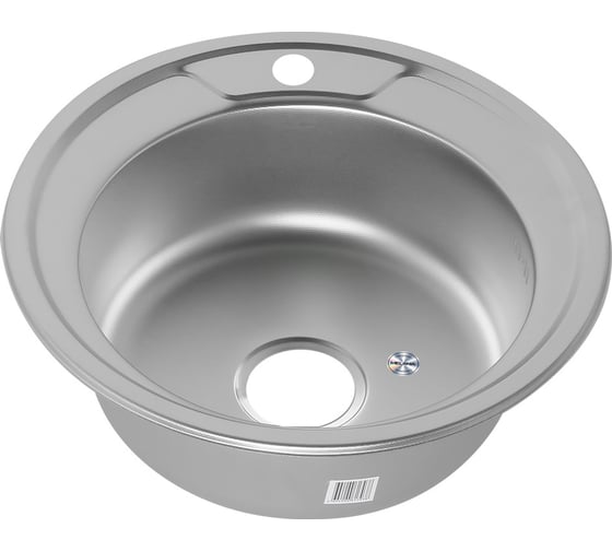 Мойка MELANA 490 0,6/160 ДЕКОР врезная круглая с сифоном 151/2 D 12 1