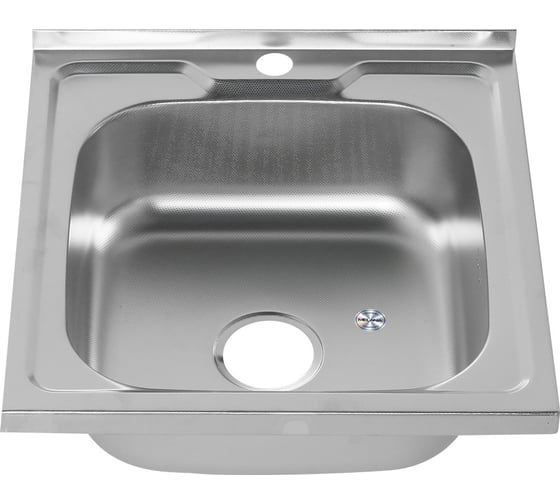 Мойка MELANA 5050 0,6/160 ДЕКОР накладная квадратная с сифоном 143D t (15)