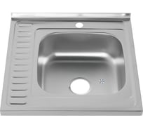 Мойка MELANA 6060 R 0,6/160 ДЕКОР накладная, с сифоном 156D t R 15