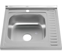 Мойка MELANA 6060 L 0,6/160 ДЕКОР накладная, с сифоном 156D t L 15