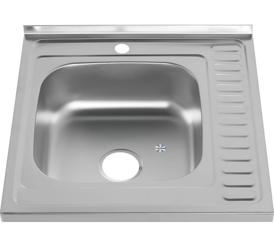 Мойка MELANA 6060 L 0,6/160 ДЕКОР накладная, с сифоном 156D t L 15