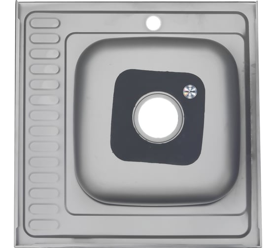 Мойка MELANA 6060 L 0,6/160 ДЕКОР накладная, с сифоном 156D t L 15