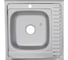 Мойка MELANA 6060 L 0,6/160 ДЕКОР накладная, с сифоном 156D t L 15 2