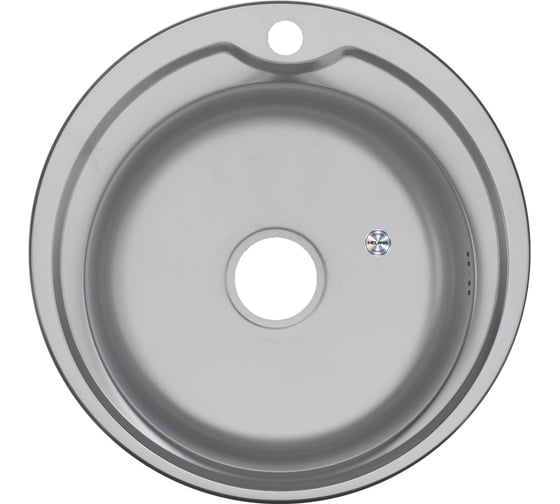 Мойка MELANA 510 0,6/170 МАТОВАЯ врезная, круглая с сифоном 018M t 15