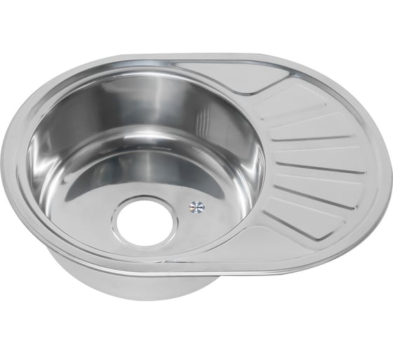 Мойка MELANA 6044 U 0,6/180 врезная, овальная с сифоном 235 t 12 1