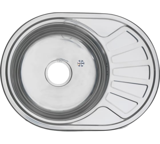 Мойка MELANA 6044 U 0,6/180 врезная, овальная с сифоном 235 t 12