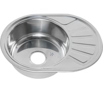 Мойка MELANA 6044 U 0,6/160 врезная овальная с сифоном 234 t 12