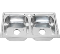 Мойка MELANA 8148S 0,6/180 2-я чаша, врезная, прямоугольная с сифоном 040 t 8