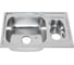 Мойка MELANA 6950S U 0,6/160 1,5-я чаша, врезная, прямоугольная с сифоном 227S t 10 3