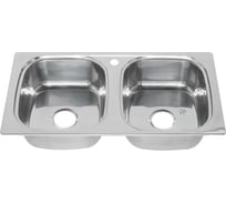 Мойка MELANA 8747S 0,6/180 2-я чаша, врезная, прямоугольная с сифоном 199 t 8