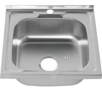 Мойка MELANA 5050 0,8/180 ДЕКОР накладная, квадратная с сифоном 098D t (10)