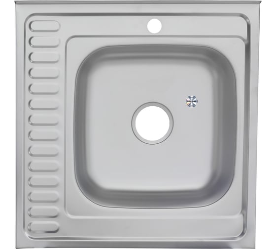 Мойка MELANA 6060 R 0,8/180 ДЕКОР накладная, с сифоном 097D t R 10