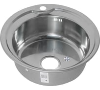 Мойка MELANA 510 0,8/180 врезная, круглая с сифоном 001 t 12