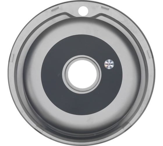 Мойка MELANA 510 0,8/180 врезная, круглая с сифоном 001 t 12