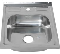 Мойка MELANA 5060 0,8/180 накладная, прямоугольная с сифоном 004 ta 10