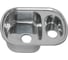 Мойка MELANA 6049S 0,8/180 1,5-я чаша, врезная овальная с сифоном 233 t 10 1