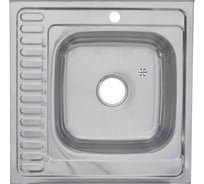 Мойка MELANA 6060 R 0,8/180 накладная, с сифоном 006 t R 10