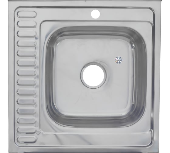 Мойка MELANA 6060 R 0,8/180 накладная, с сифоном 006 t R 10