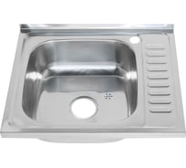 Мойка MELANA 6050 L 0,8/180 накладная прямоугольная с сифоном 178 t L 10