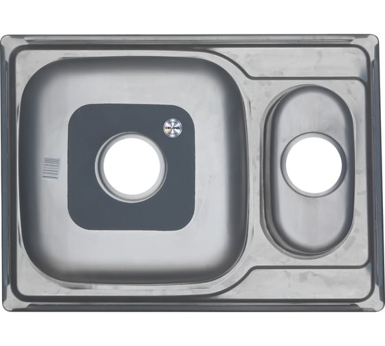 Мойка MELANA 6950S U 0,8/180 1,5-я чаша, врезная, прямоугольная с сифоном 228 t 10