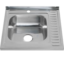 Мойка MELANA 6060 L 0,8/180 накладная, с сифоном 006 t L 10