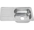 Мойка MELANA 7642 U 0,8/180 врезная, прямоугольная с сифоном 113 t 10 1
