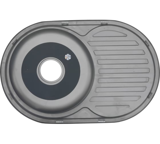 Мойка MELANA 7750 U 0,8/180 врезная, овальная с сифоном 131 t 12