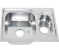 Мойка MELANA 6350S 0,8/180 1,5-я чаша врезная, прямоугольная с сифоном 226 t 10