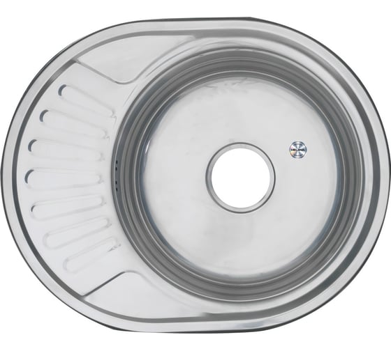 Мойка MELANA 5745 U 0,8/180 врезная овальная с сифоном 125 ta 12