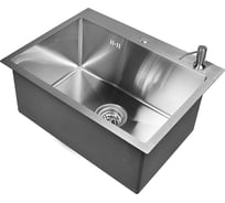 Комплект кухонная мойка из нержавеющей стали WISENT WS35848/WGER013/W405A