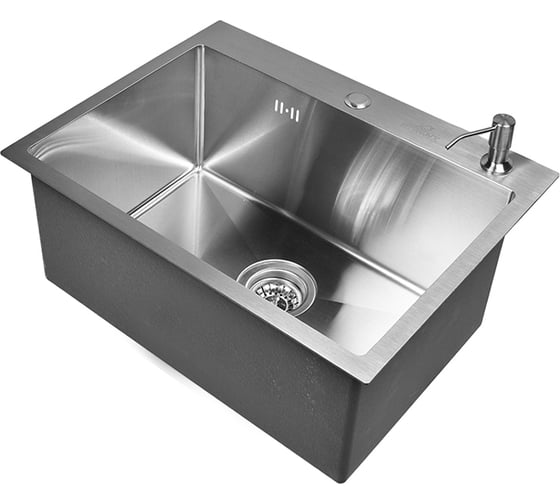 Комплект кухонная мойка из нержавеющей стали WISENT WS35848/WGER013/W405A