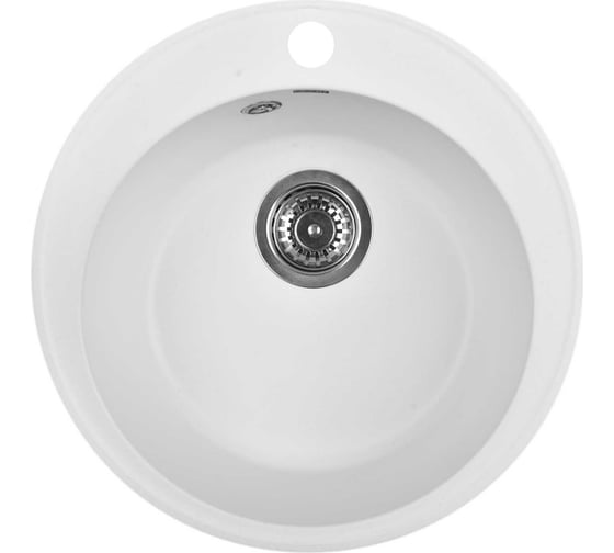 Кухонная мойка из искусственного гранита WISENT Вайт MWR510-28/WGER013 1