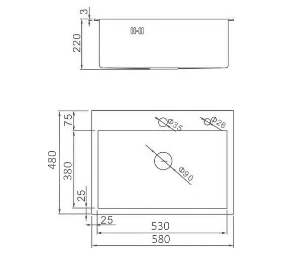 Комплект кухонная мойка из нержавеющей стали WISENT WS35848B/WGER019B/W405B/W302644B