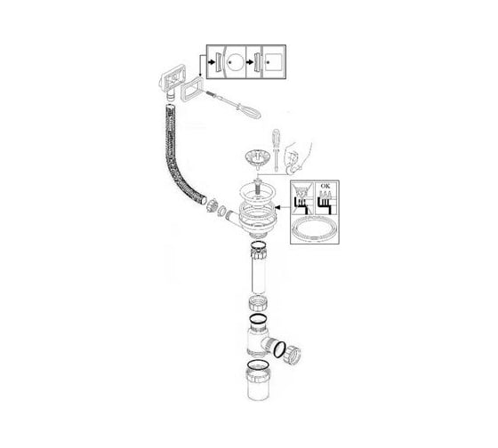 Комплект кухонная мойка из нержавеющей стали WISENT WS35848B/WGER019B/W405B/W302644B