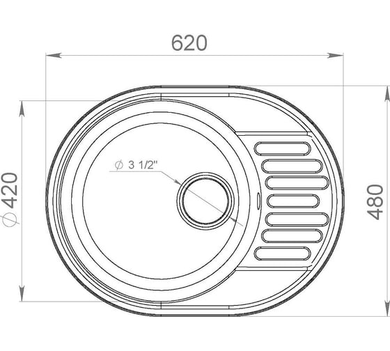 Кухонная мойка Lex Orta 620 Sand RULE000029