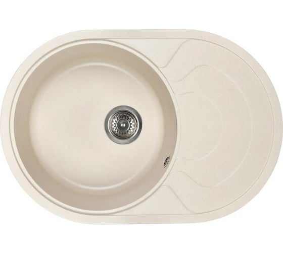 Кухонная мойка из искусственного гранита WISENT крем MWR760-30/WGER013 1