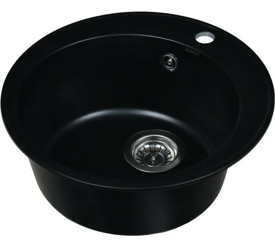 Кухонная мойка из искусственного гранита WISENT Антрацит MWR480-26/WGER013