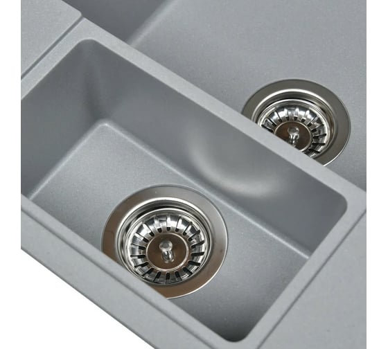 Кухонная мойка из искусственного гранита WISENT Грей MWQ580-29/341-11-24
